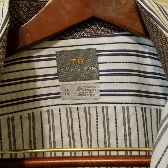 Fall Sale-Thomas Dean Striped Dress Shirt - Picture 2 of 5